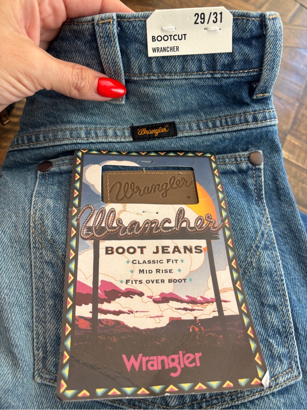 Wrangler Women's Denim Bootcut Jeans in Classic Blue